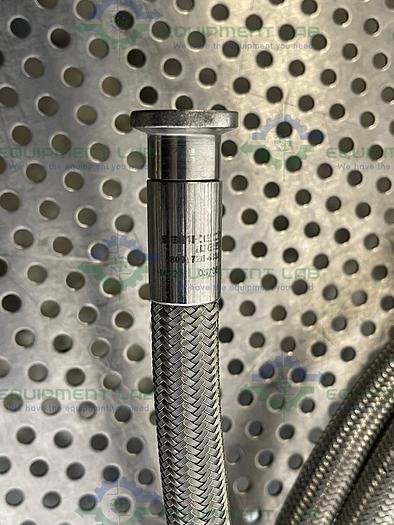 Used 240" Stainless Steel Braided Hose w/ 1" to 1/2" Sanitary Fitting