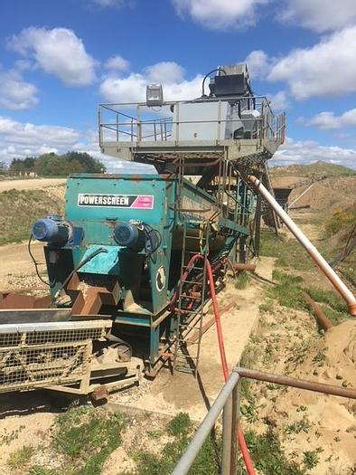 Gebraucht 2014 Terex Kieswaschanlage mit Powercrub 120 Schwertwäsche und Förderbändern