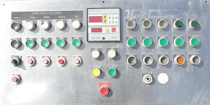 Used 600 GALLON (2400 LITER) FRYMA VACUUM PROCESSING MIXER – S/S – JACKETED