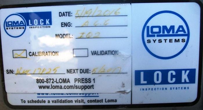 Used Detector, Metal, 14" x 6", Loma, IQ2, S/st, Conveyor, #S741299