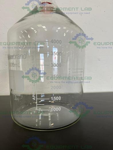 Used Fisherbrand  FB-800-5000 Reusable 5000 mL Glass Media Bottles with Cap