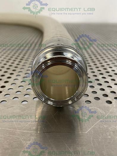 Used Sani Tech  STHT-WR-1500 72" Silicone Hose w/ 1 1/2" Sanitary Fitting