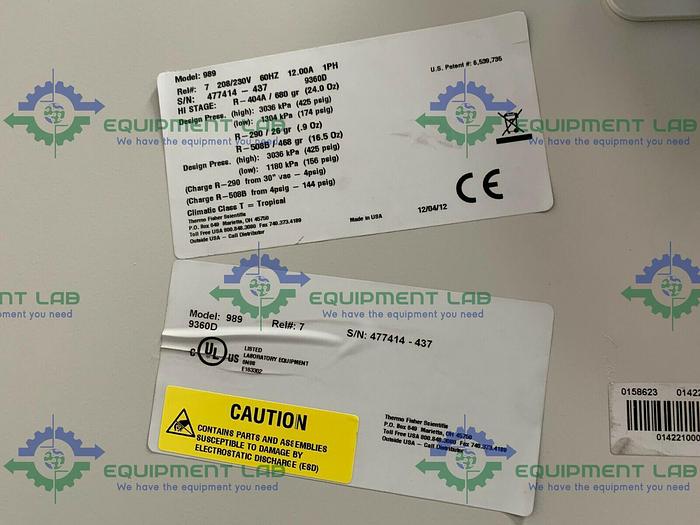 Used Thermo Scientific 989 -86 ºC Ultra Low Laboratory Freezer 23 Cu Ft 220V