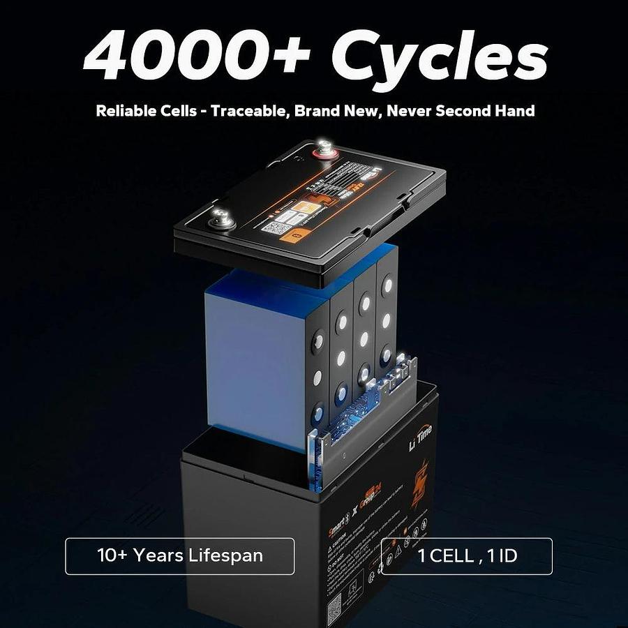 12V 100Ah Group 24 Smart