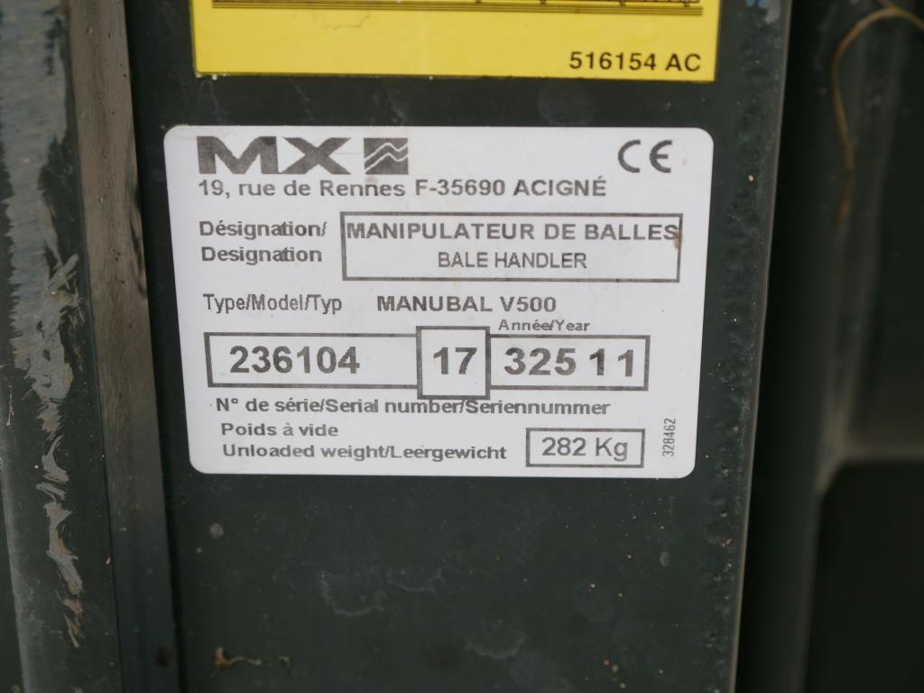 Used MX Manubal V500 Bale Grab
