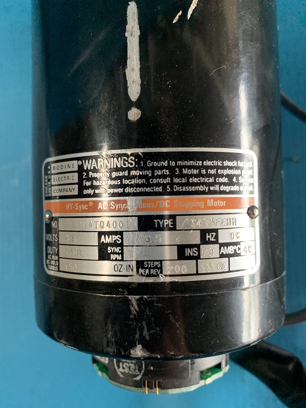 Used Bodine DC Stepping Motor 34T3FEHH