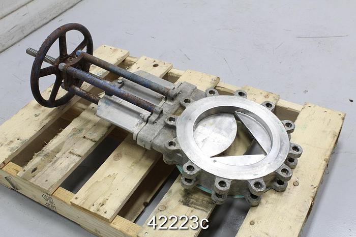 Used True Line 10" V-Port Hand Operated Knife Gate Valve #42223