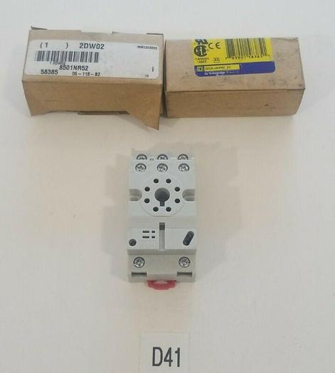 *NEW IN BOX* LOT OF 2 Square D 8501NR52 2DW02 Relay Socket + Warranty!