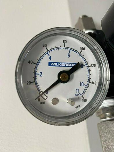 Used Wilkerson R16-03-GN0A Regulator w/ 2" Sanitary Fitting & Pressure Gauge