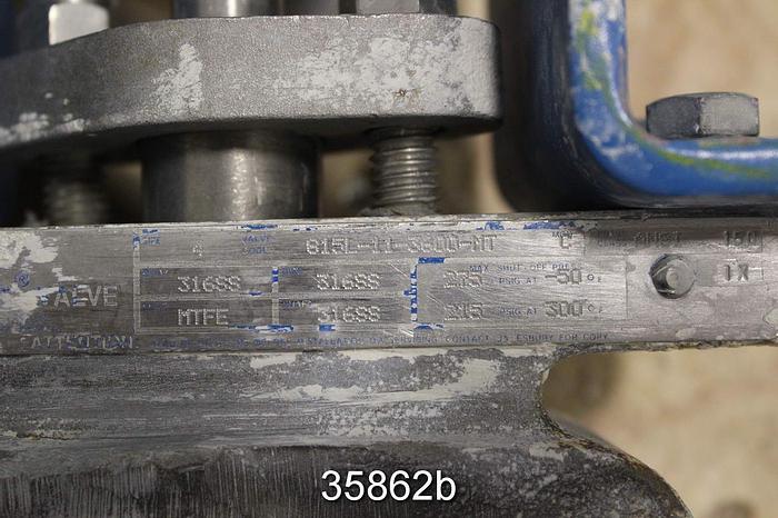 Used Neles Jamesbury 4" Air Operated Butterfly Valve, 815L-11-3600 MT #35862