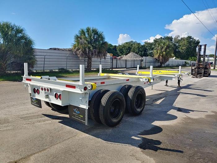 Used 2008 CFS TA EB Extendable 40k lb 40ft Pole Trailer - 80082