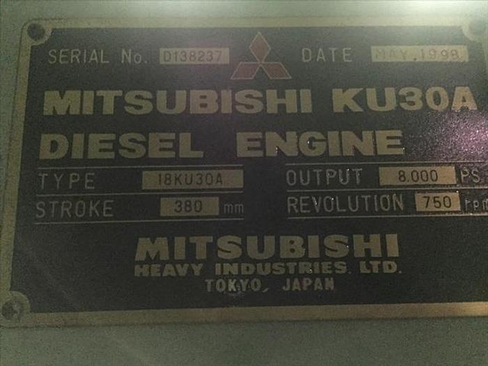 Used Mitsubishi 18KU30A engine with Toshiba generator 6280 KVA each, 50 MW power plant.