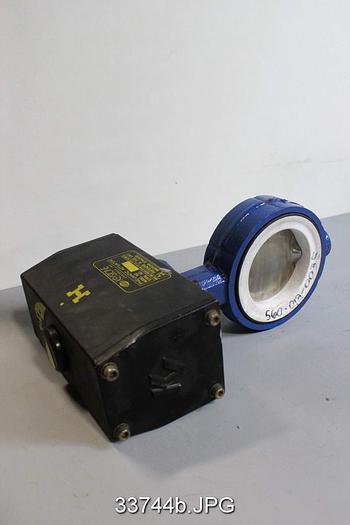 Used Keystone 4" Pneumatic Butterfly Valve #33744