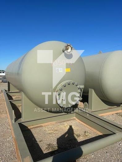 6'X20' Free Water Knockout on skids. 125 psi, coded, interior coated