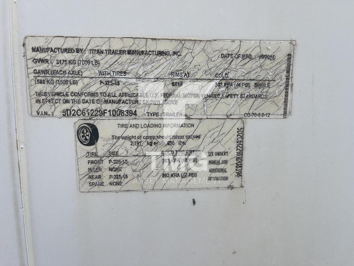 Used 2014 Titan Emergency Shower Trailer