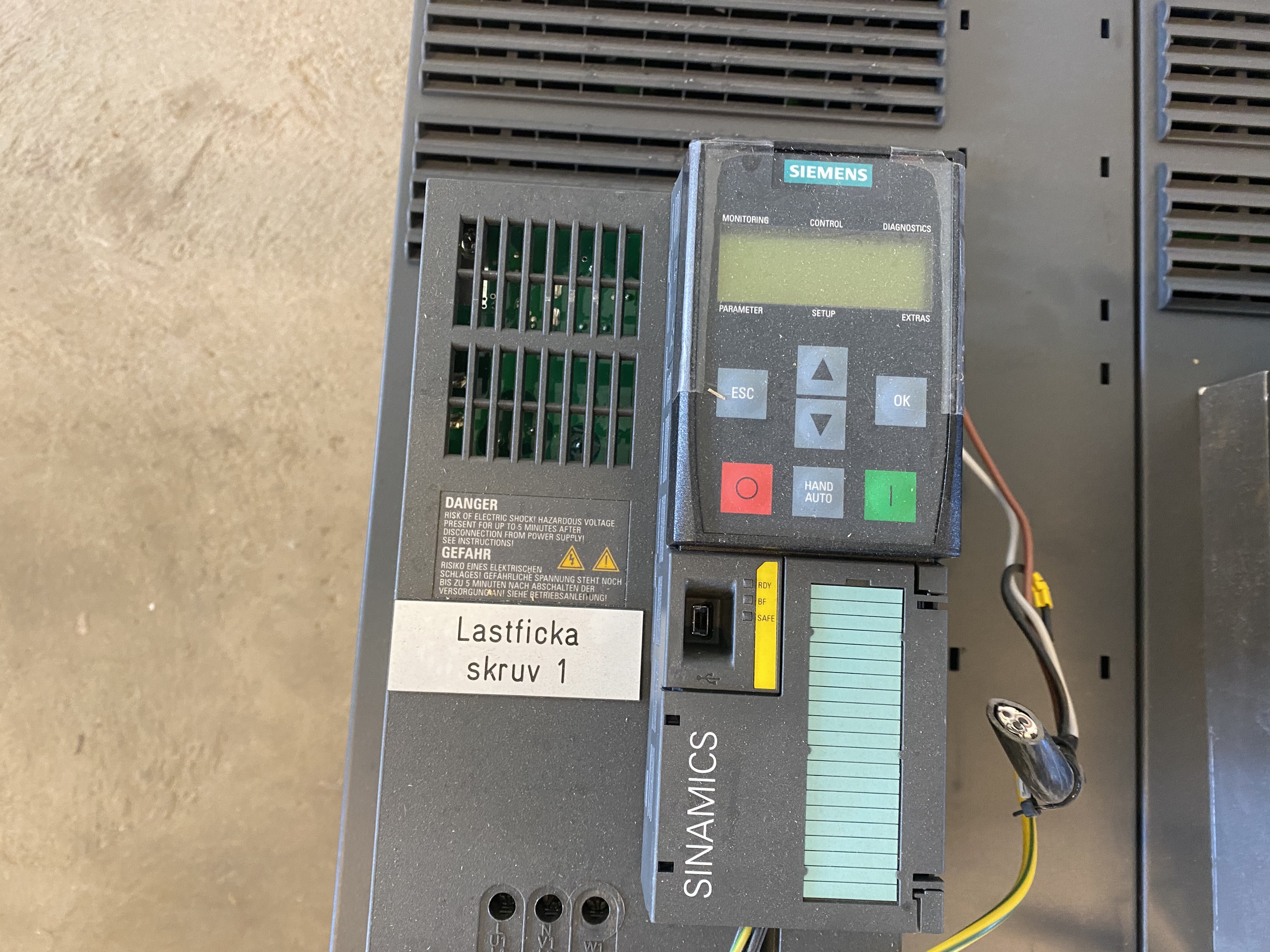 Begagnad Styrskåp 200amp Sinamics Power Module 240,