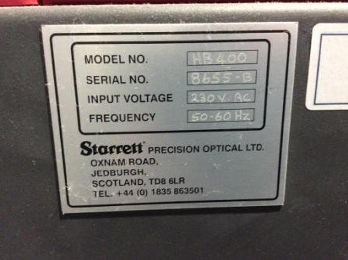 Used Used Starrett Precision Optical HB 400 Profile Projector