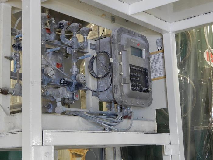 Used DUPONT AIR WEIGH HOPPER WITH DOUBLE SHAFT MEYERS DISPERSER AND TANK