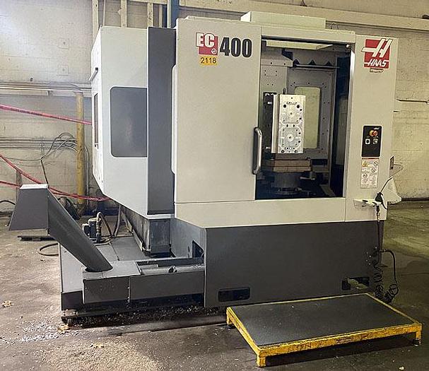 Used 3142, HAAS, EC 400, CNC HMC with 4th Axis (B), 2014