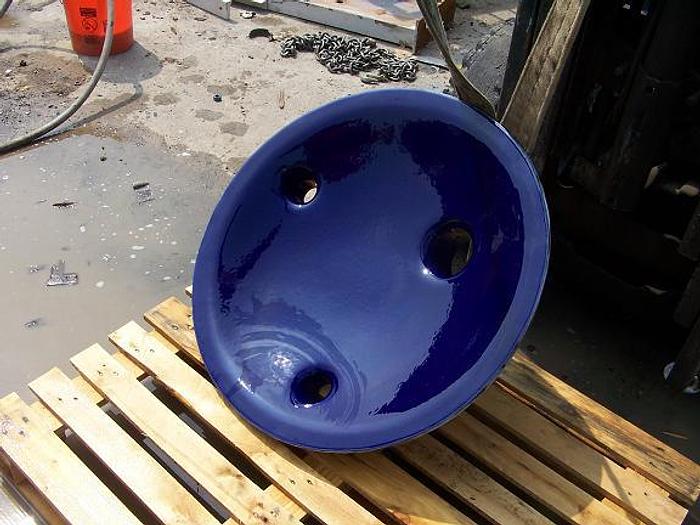 Used Reglassed Pfaudler Glass Lined #5015 Custom Cover for Model VR30-100-25 Vacuum Receiver