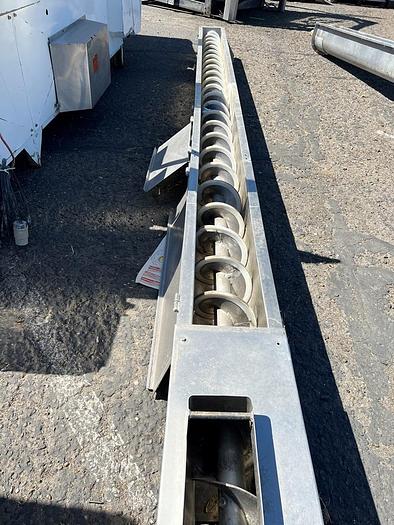 Used Conveyor, Screw, 8" x 30', Stainless Steel, 9" Deep Trough #S744710