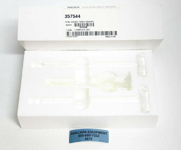 Wheaton 357544 Dounce Tissue Grinder 15ml Complete Unit NEW (6878)