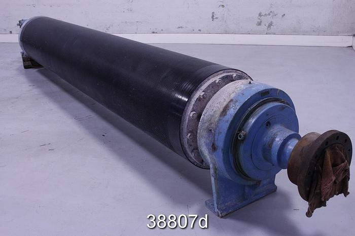 Used Suction Press Roll, Rubber Covered, 19.44" Diameter, 112" Drilled Face #38807