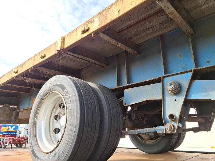 Used 1979 2 AXLE FLATBED TRAILER STEEL SUSPENSION STEEL FLOOR GROENEWEGEN