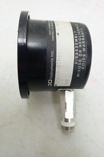 Used 3D Instruments 25502-27B11 0-500 PSI Pressure Gauge