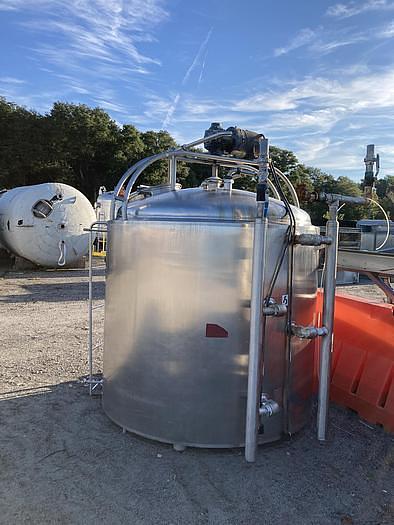 Used 1,000 GALLON DAMROW PROCESSOR TANK - S/S - JACKETED