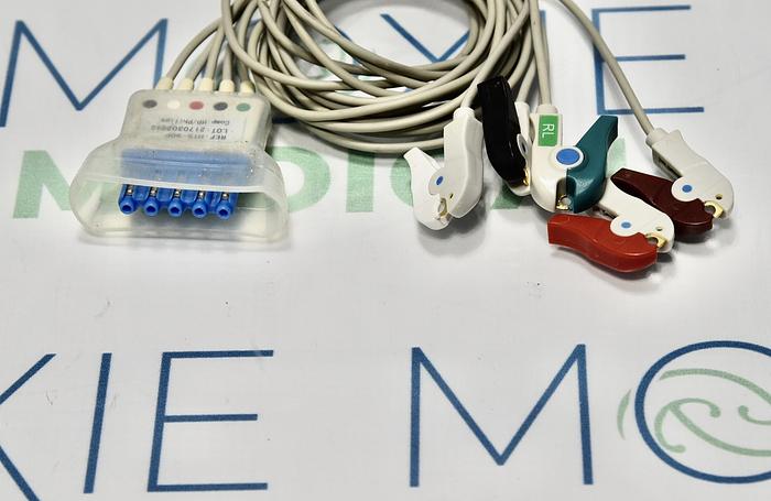 Used Philips / HP Telemetry ECG Cables HT5-90P, 5 LEAD GRABBER