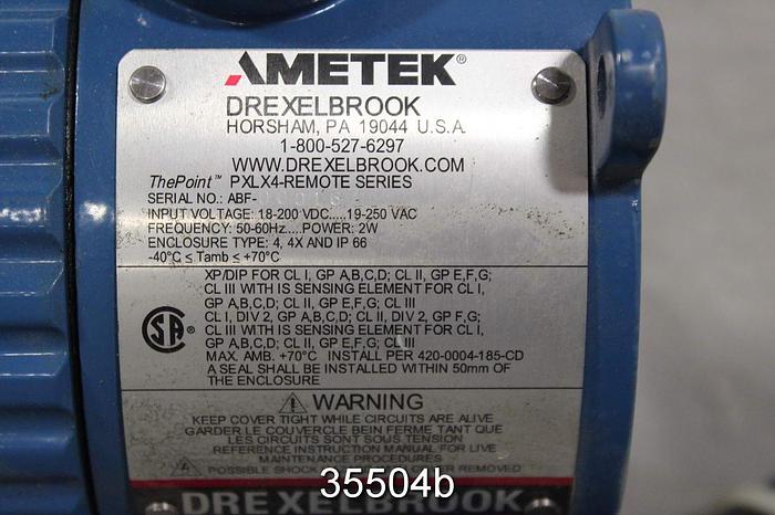 Unused Ametek The Point- PXLX4 Remote Series Level Transmitter #35504