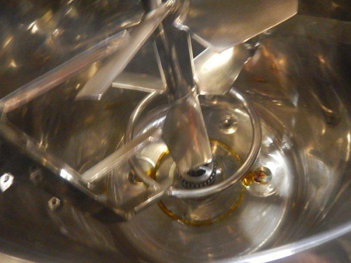 Used 40 GALLON (150 LITER) OLSA VACUUM HOMOGENIZER MIXER - 316L S/S - JACKETED