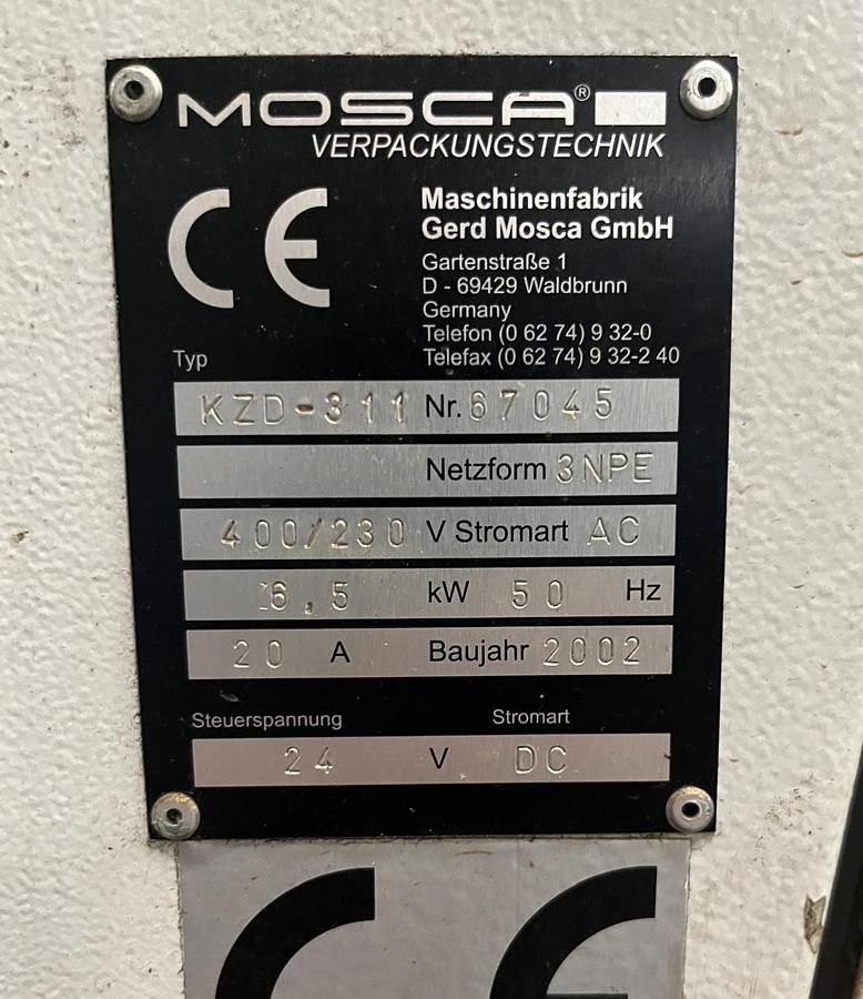 Gebraucht MOSCA KZD-311 – Vollautomatische Paletten-Umreifungsmaschine