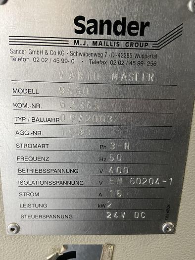 Gebraucht 2003 Sander Vario Master 9460