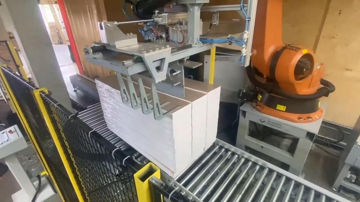 Palettieranlage für Parkett