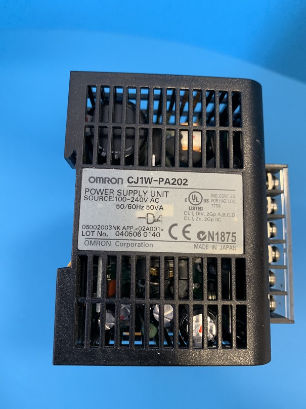 Used Omron Power Supply w/Programmable Controller CJ1W-PA202/ SYSMAC