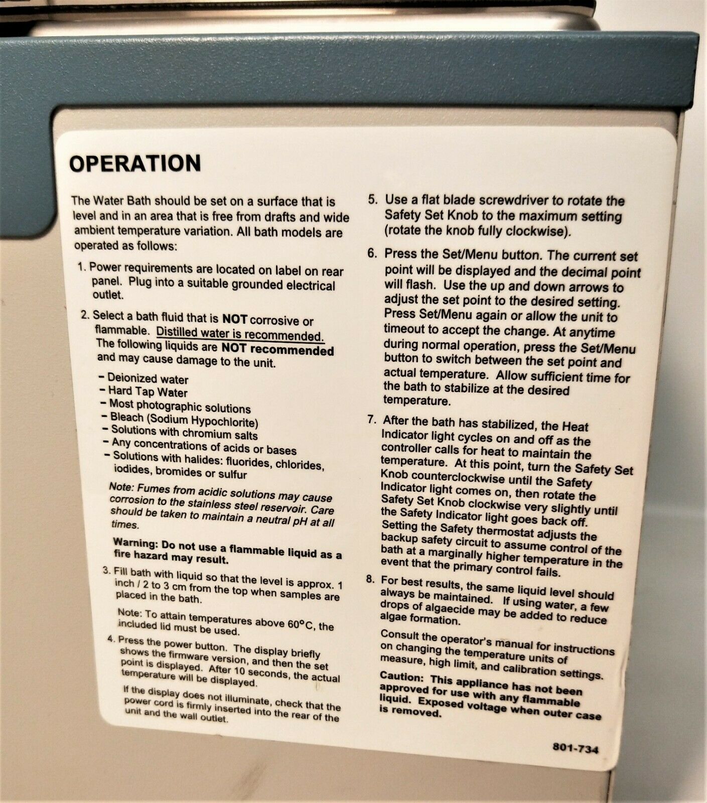 Used Cole-Parmer Polystat 5L Water Bath