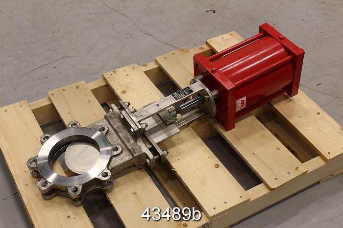 Used Flow Control Components 84B 6" Air Operated Knife Gate Valve #43489