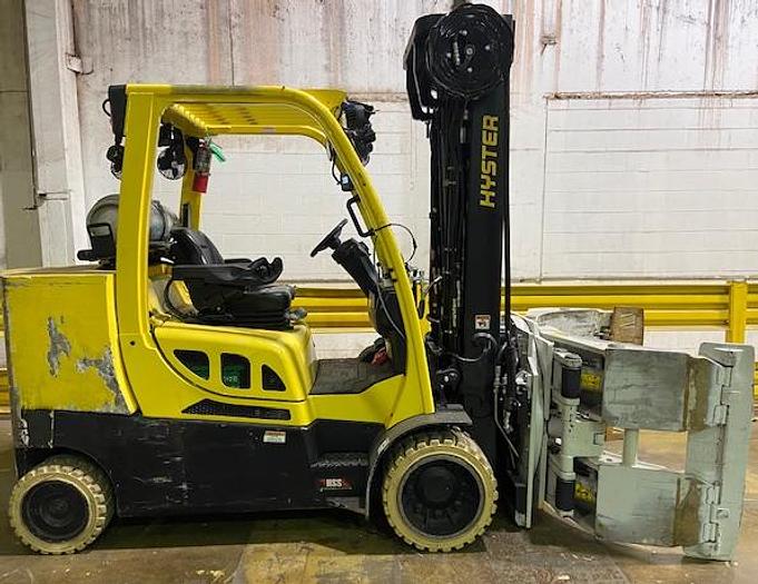 Used 12,000 POUND HYSTER MODEL S120FTPRS PAPER ROLL CLAMP TRUCK FORKLIFT