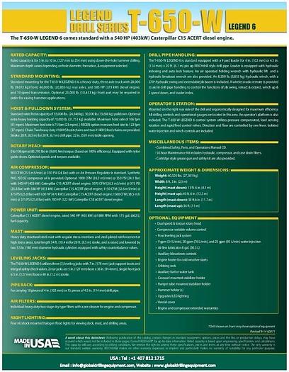 New Reich Drill T-650-W Mounted on 2006 Mack Truck