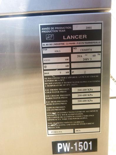 Used Washer, Parts, Glassware, Lancer, Type 820 LX, Undercounter #S744255