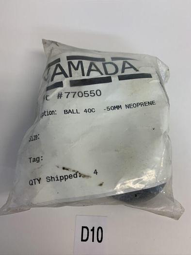 Yamada 770550 Ball 40C-50MM Neoprene Lot of 4 New In Sealed Bag Fast Shipping!