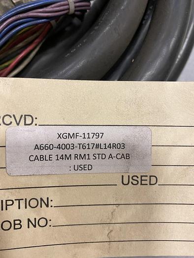 Used FANUC ROBOT CABLE A660-4003-T617#L14R03 RM1 STD A-CAB