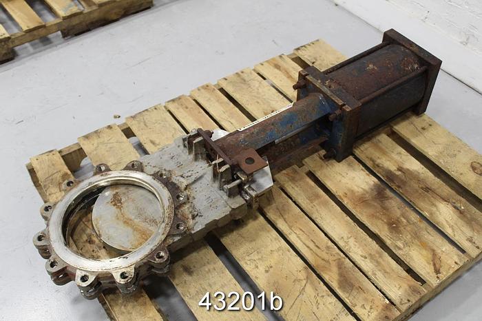 Used Fabri-Valve 10" Air Operated Knife Gate Valve #43201