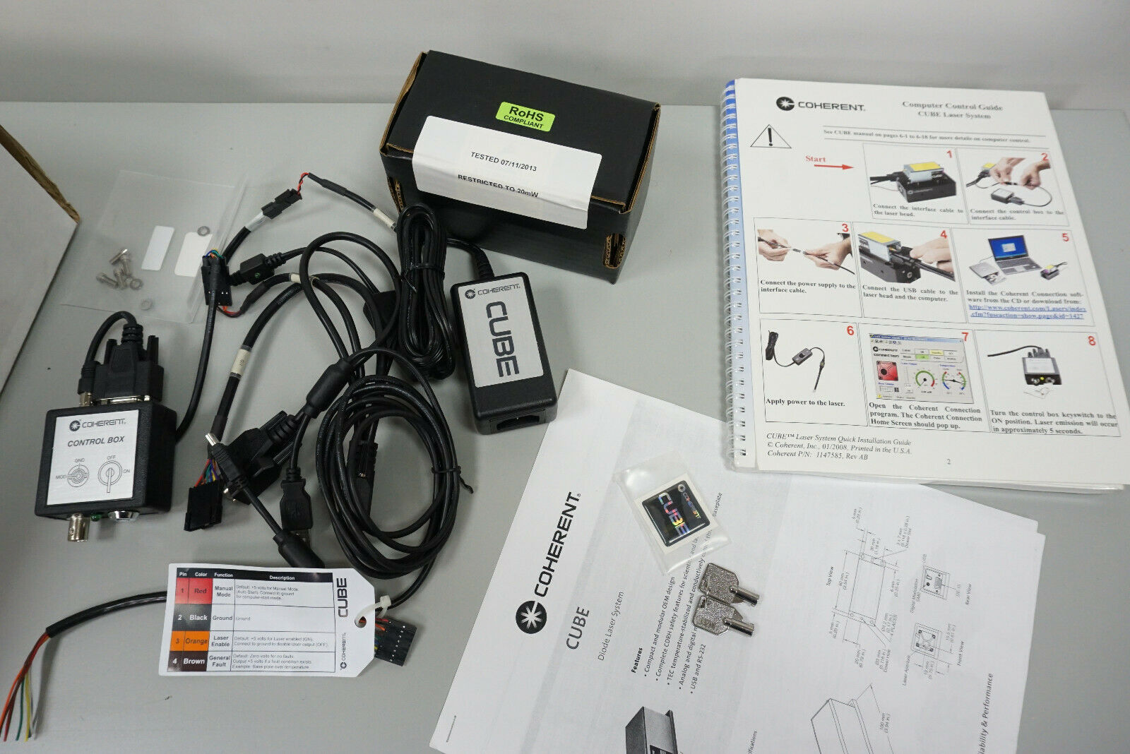 Coherent Cube Diode Laser System 1122430 405nm 20mW