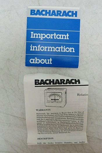 Used Serdex Bacharach 22-7059 Relative Humidity H/T Indicator