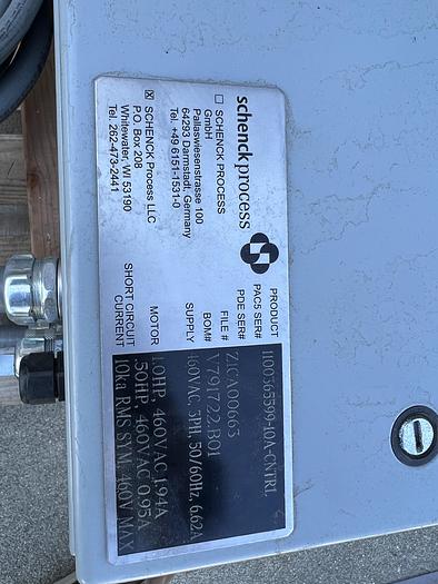 Used Feeder, Screw, 2" x 60", S/St, Schenk, Loss-in-Weight #S744835