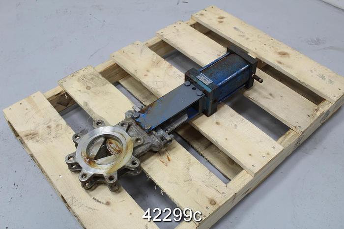 Used Orbinox PAHE4NA0-5 4" Air Operated V-Port Valve #42299