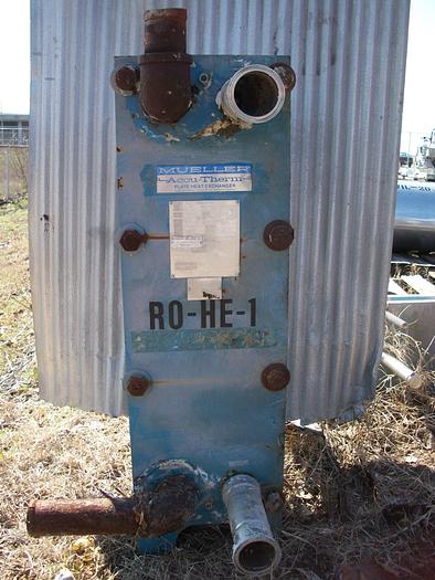 Used Used Mueller Accu-Therm approximately 18 sq ft. plate heat exchanger